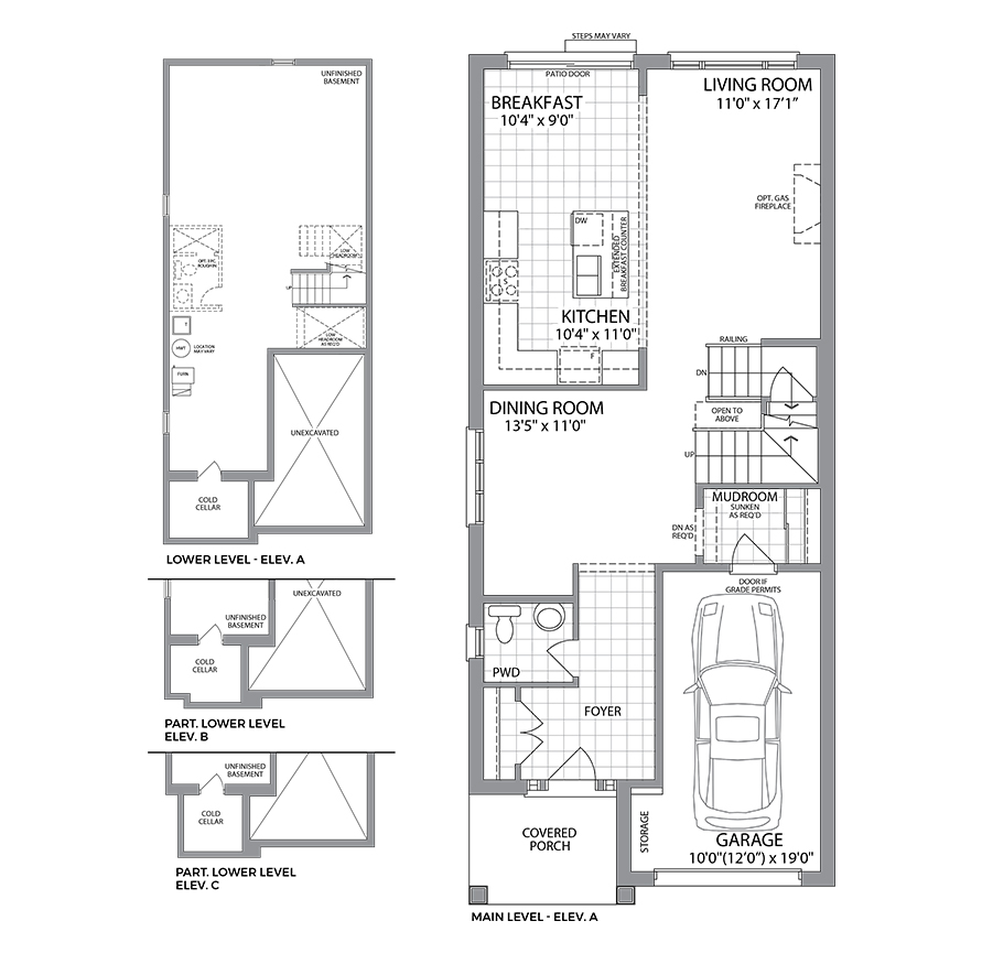 Blenheim Elevation Lower A ,B & C