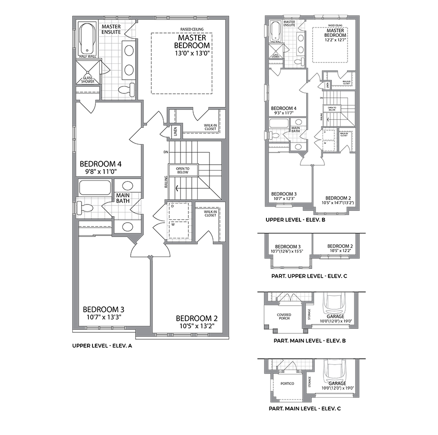 Blenheim Elevation Upper A ,B & C
