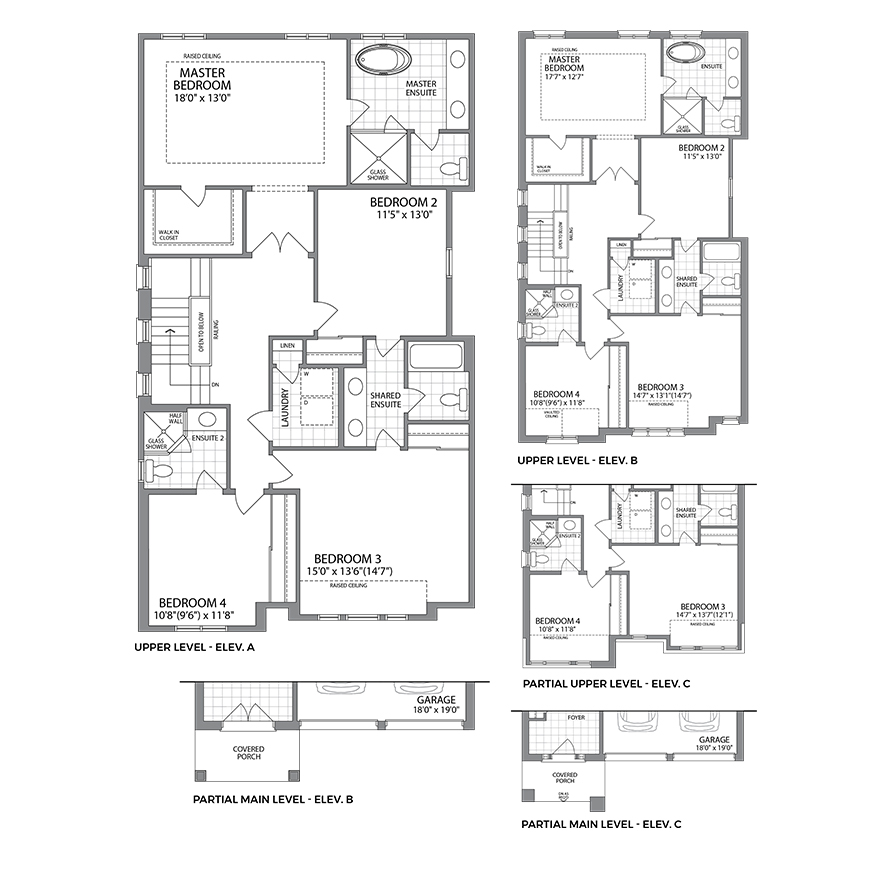 Roseville Elevation Upper A B & C